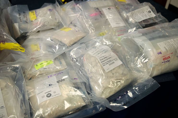 Dutch customs seize largest heroin haul ever in container of Himalayan salt.