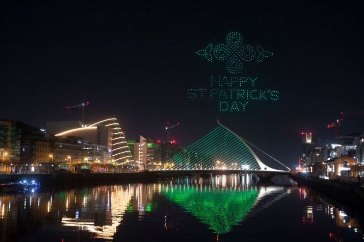 Drones Light Up The Sky For St Patrick's Day