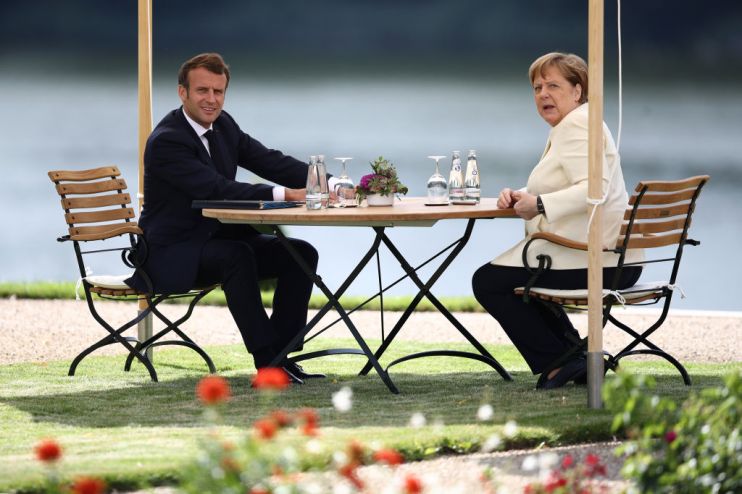 German Chancellor Merkel And French President Macron Meet In Meseberg During The Coronavirus Pandemic
