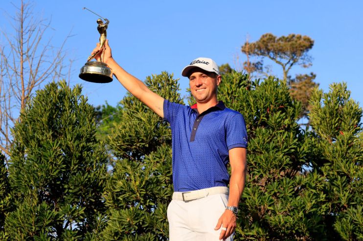 Justin Thomas played the last two rounds in 12 under par to pip Lee Westwood at the Players Championship