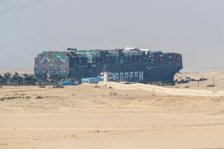 Work Continues To Free Container Ship Stuck In Suez Canal