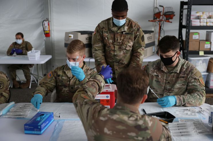 Floridians Get COVID-19 Vaccine At FEMA Vaccination Site In Miami Area