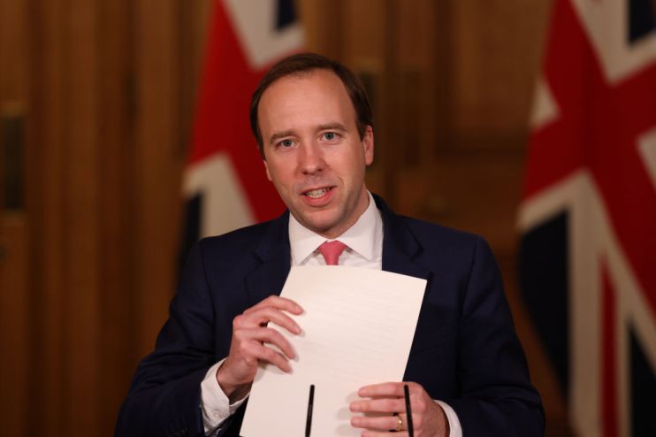 Matt Hancock Holds Downing Street Coronavirus Press Conference