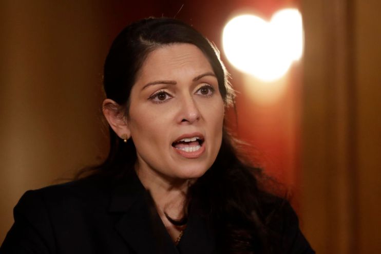 Priti Patel Hosts Downing Street Virtual Coronavirus Press Conference