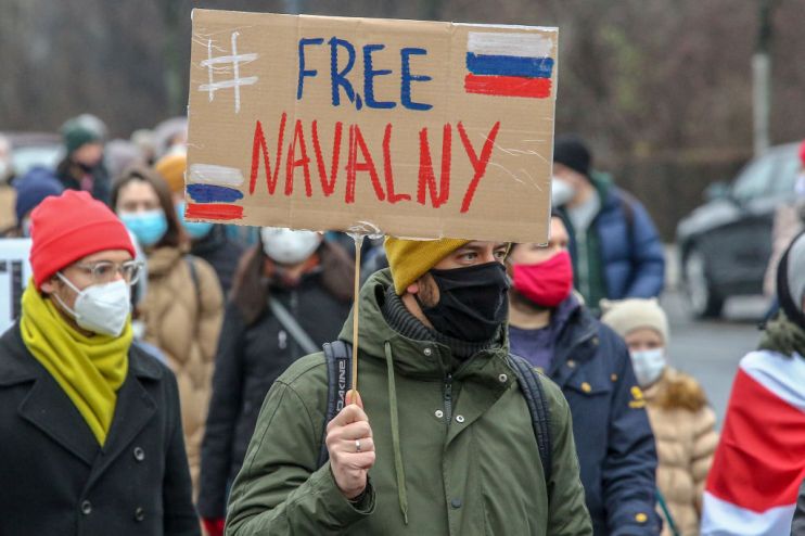 Supporters Of Alexei Navalny Gather In Berlin, Demand His Release From Russian Prison