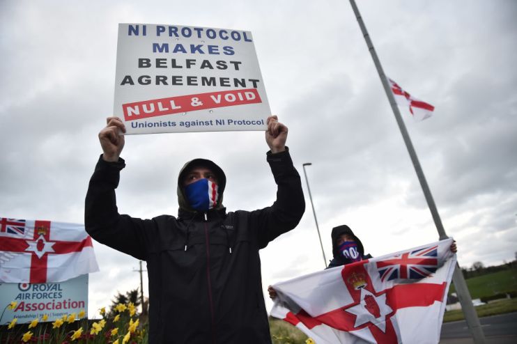 Loyalists Protest Over The Northern Ireland Protocol