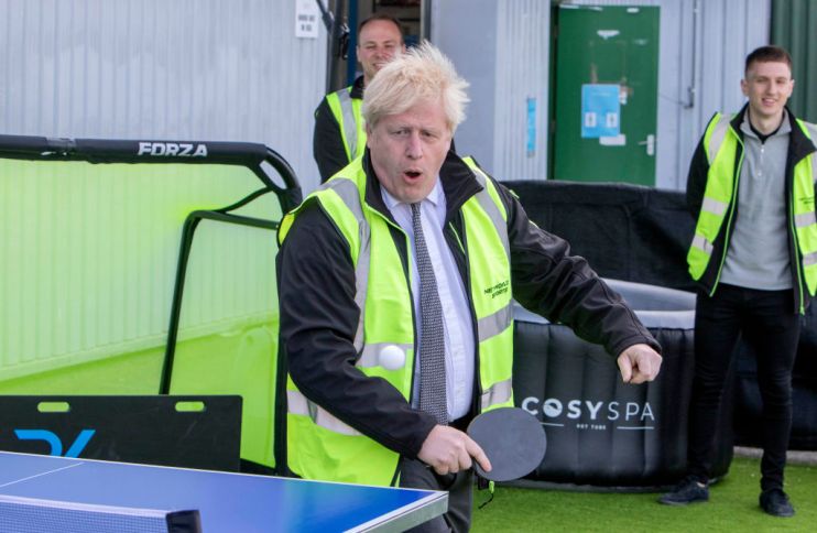 Boris Johnson  Campaigns In Wales Ahead Of Elections