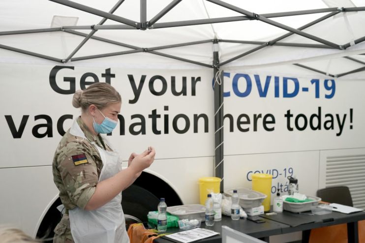 British Military Aid Vaccination Bus In Attempt To Halt The Spread Of The Delta Coronavirus Variant