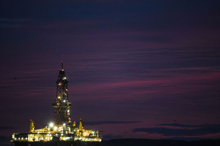 Oil Rigs Parked In Cromarty Firth Amid Oil Downturn