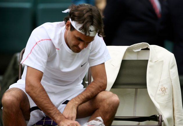 Federer's trademark blazers became a feature of his Wimbledon campaigns over the last two decades