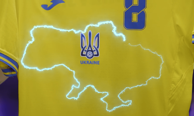 The Ukraine team shirt for Euro 2020 features a map of the country that includes Crimea, annexed by Russia in 2014