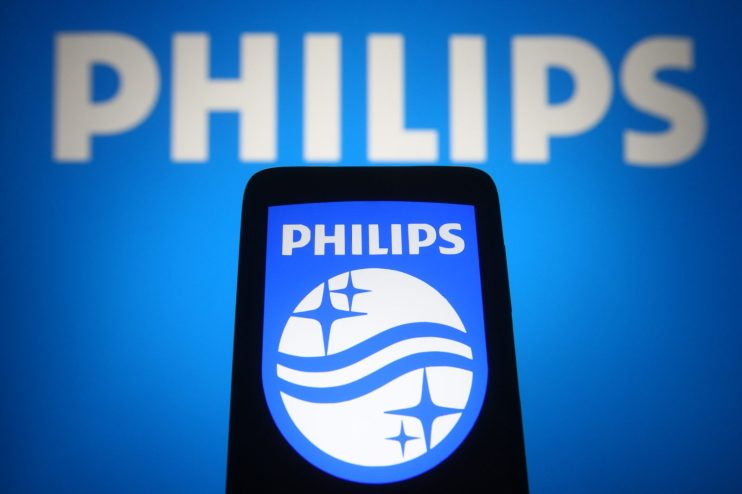 Dutch health technology manufacturer Philips raised its full-year outlook on Monday even as its order intake sagged.