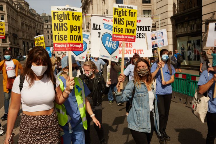 Protest For Pay Rise For NHS Workers