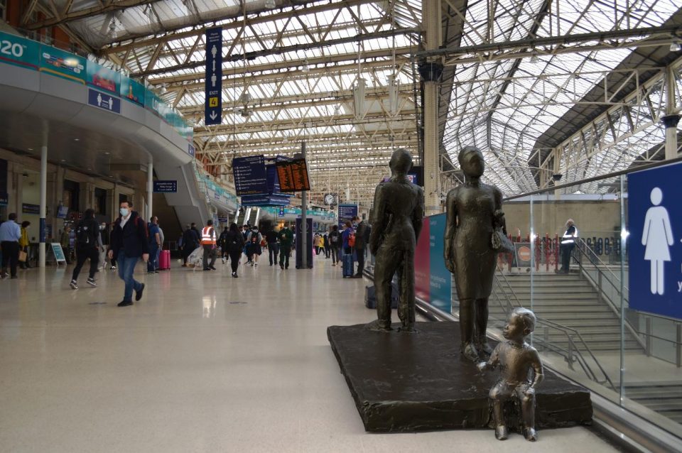 Valda Jackson - proposed Windrush monument in situ at Waterloo Station, London