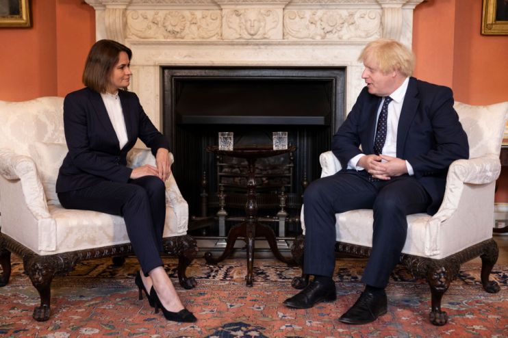 Svetlana Tikhanovskaya Visits Downing Street