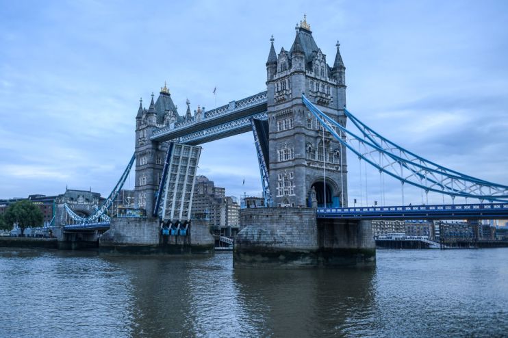 Tower Bridge Sticks In The Raised Position