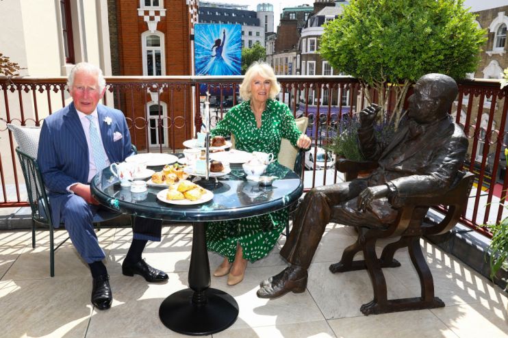 The Prince Of Wales And The Duchess Of Cornwall enjoy afternoon tea