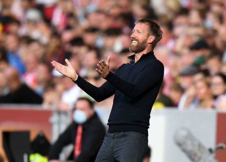 Brighton and Hove manager Graham Potter on the sidelines during his sides 1-0 win over Brentford