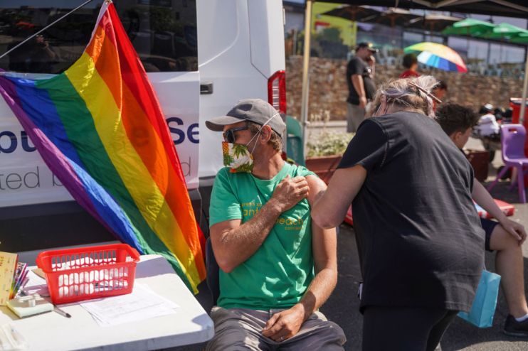 Pop-Up Vaccination Site At Pride Event In Newquay
