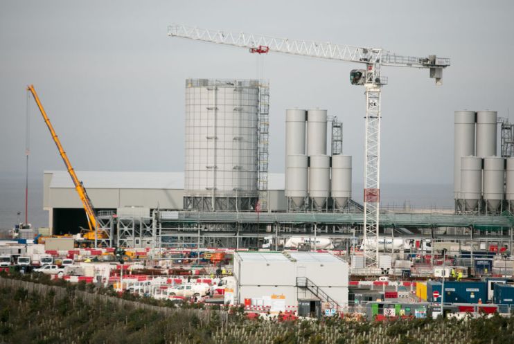 Views Of Hinkley Point C nuclear power plant