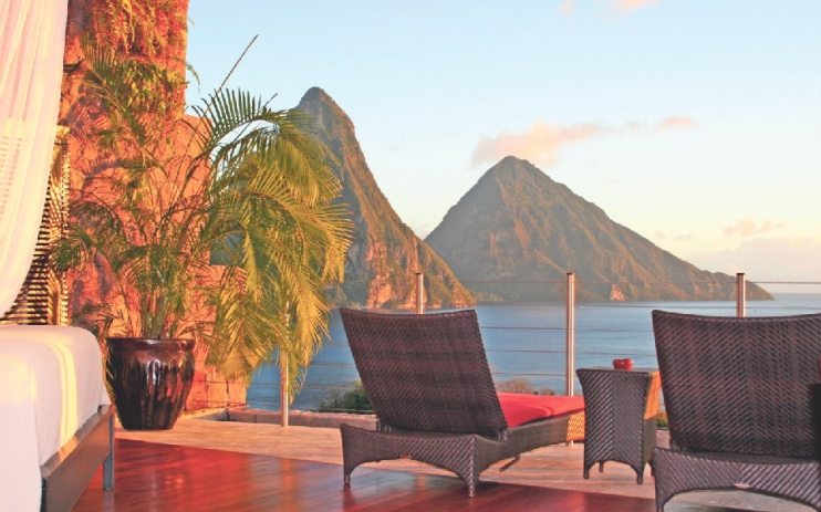 Jade Mountain resort in St Lucia