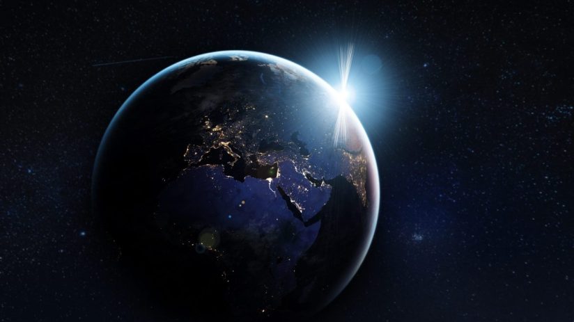 Corporate philanthropy concept with diverse professionals collaborating on sustainable, long-term global health solutions
