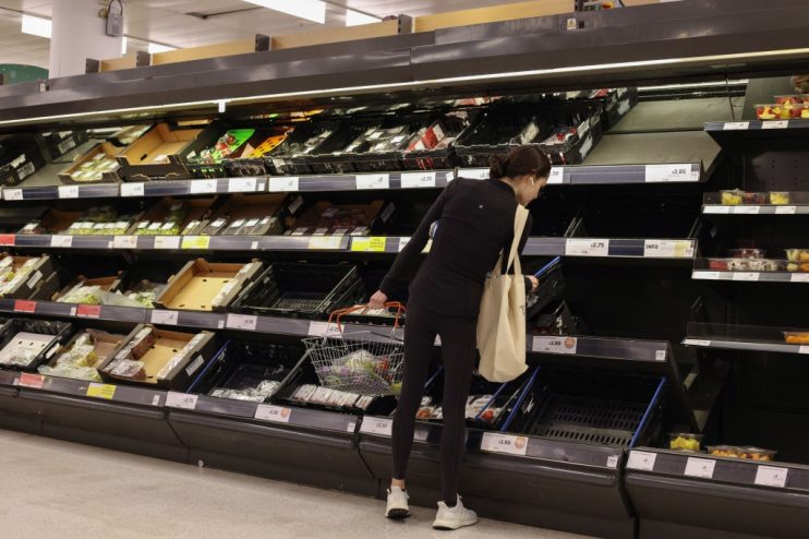 Empty Shelves Amid Supply Chain Disruptions Across UK