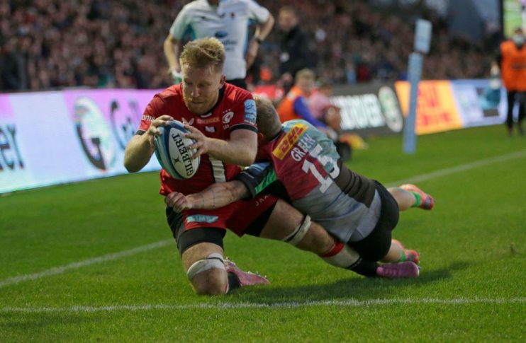 Saracens came out on top in their derby day battle with Harlequins.