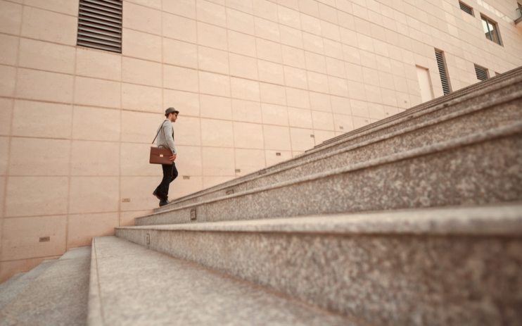 Man on stairs