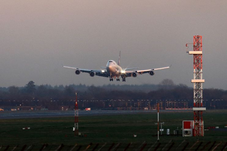 Virgin Atlantic Plane Circles Over Gatwick Airport