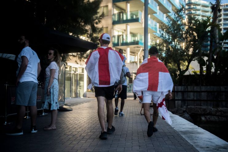 Football Fans In Gibraltar Watch England Play Ukraine In UEFA Euro 2020 Match
