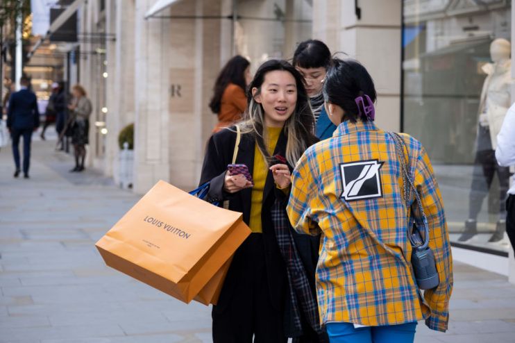 Bond Street Shoppers In London