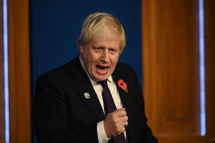 Boris Johnson Holds Press Conference Following End Of COP26