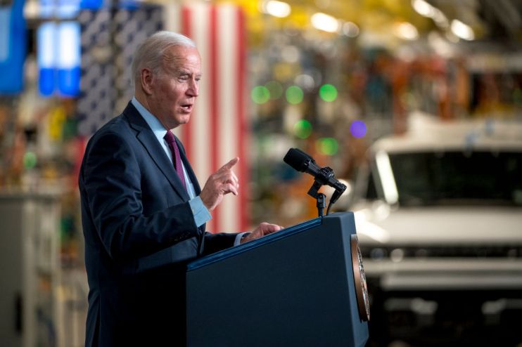 President Biden Visits GM ZERO Factory In Detroit