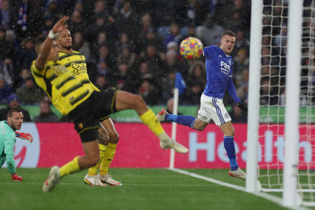 Jamie Vardy is behind only Mohamed Salah for top-flight goals.