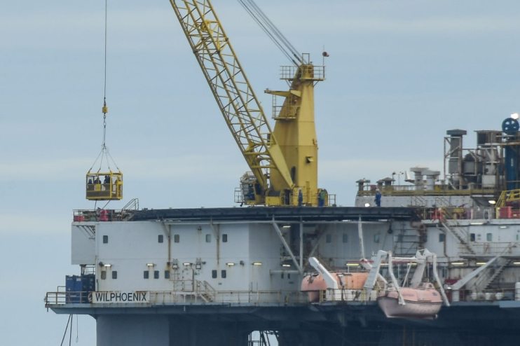 Oil Rigs Parked In Cromarty Firth Amid Oil Downturn