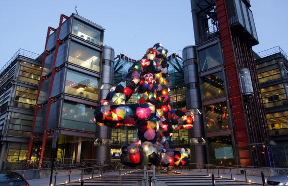 New Art Installation Logo In Front Of Channel 4 Building