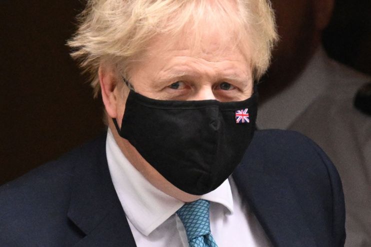 Boris Johnson Departs For PMQs As Westminster Awaits 'Partygate' Report
