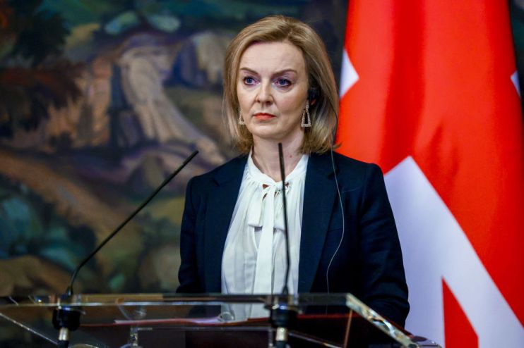 British Foreign Secretary Liz Truss in Moscow