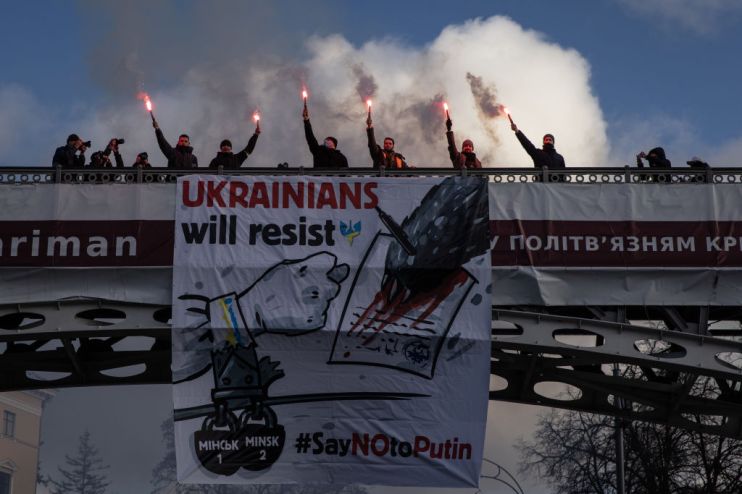 Unity March Held In Kyiv As Russian Military Invasion Seems Imminent