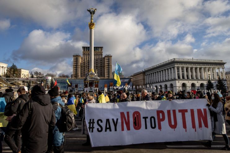 Unity March Held In Kyiv As Russian Military Invasion Seems Imminent