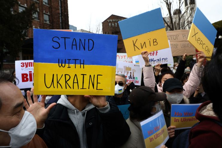 South Koreans Rally In Support Of Ukraine