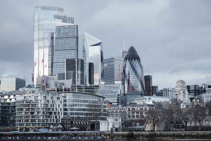 contemporary skyscrapers located in city