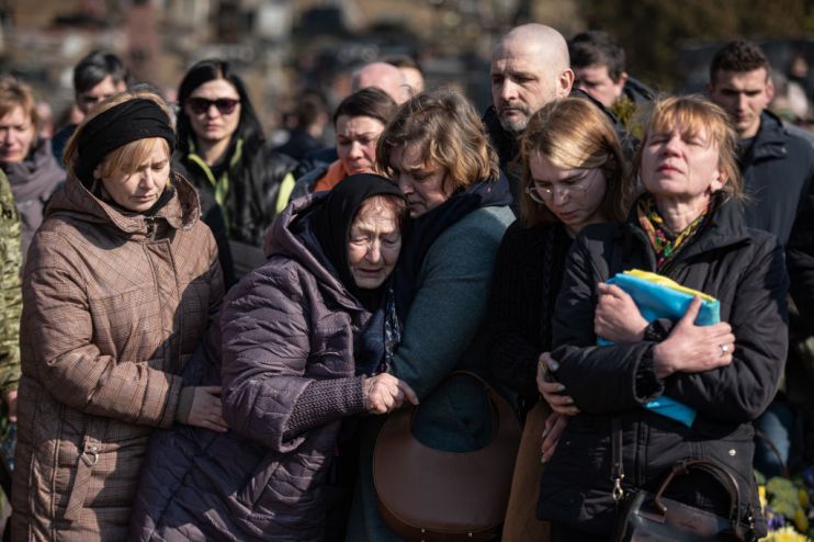 Funeral Held For Ukrainian Soldiers Killed In Attack Near Yavoriv