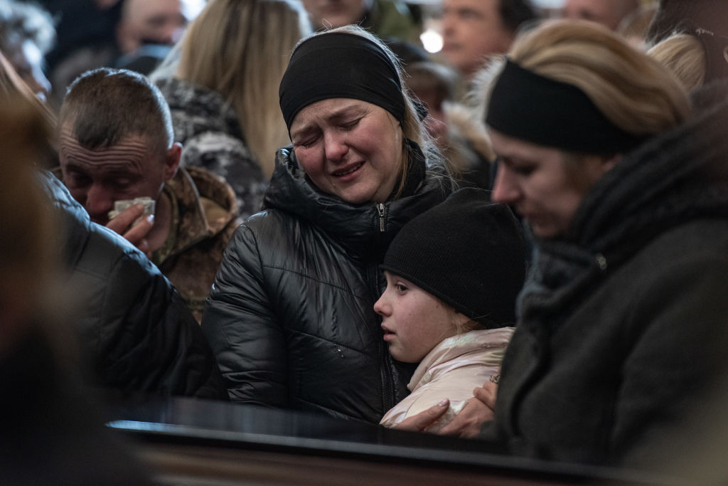 Funeral Held For Ukrainian Soldiers Killed In Attack Near Yavoriv