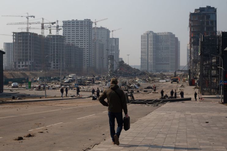 Russian Air Strikes Hit Shopping Mall In Kyiv