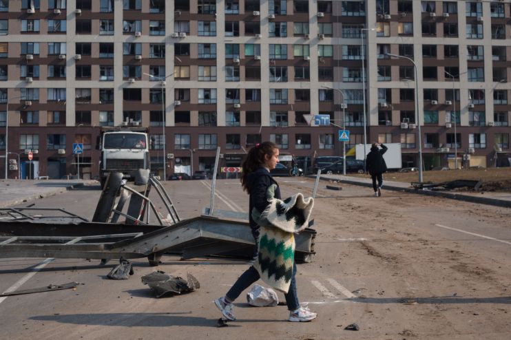 Russian Air Strikes Hit Shopping Mall In Kyiv