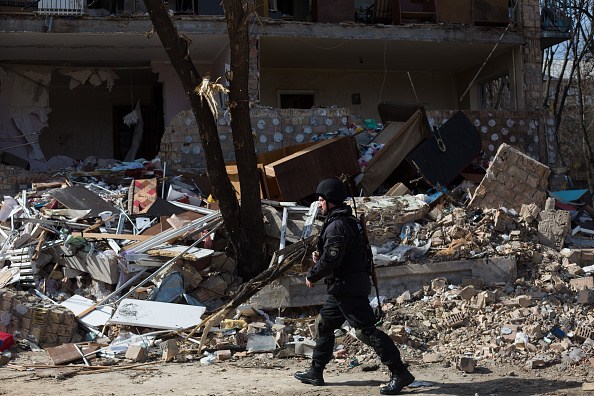 Debris From Recent Russian Strikes In Kyiv