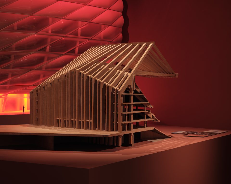 The exhibition also explores the architecture of football stadia