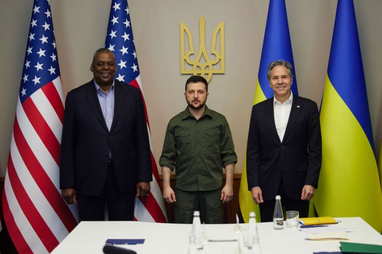 President Zelensky Meets With US Secretaries Of State And Defense